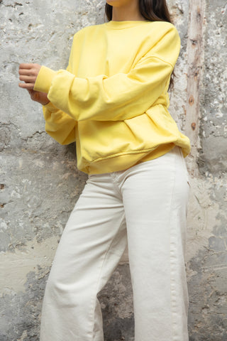 Sweatshirt uni délavé manches longues