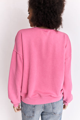 Sweatshirt uni délavé manches longues