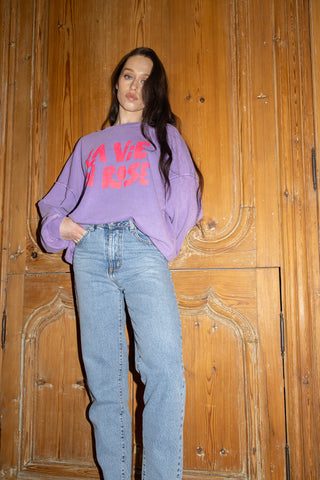 Sweatshirt délavé La Vie En Rose manches longues