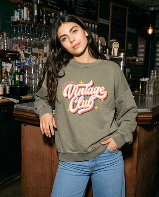 Sweatshirt délavé Vintage Club