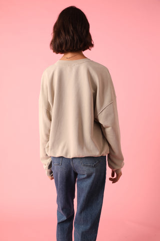 Sweatshirt délavé Vintage manches longues