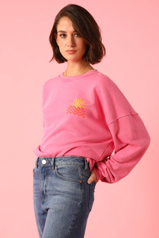 Sweatshirt délavé Island Life manches longues