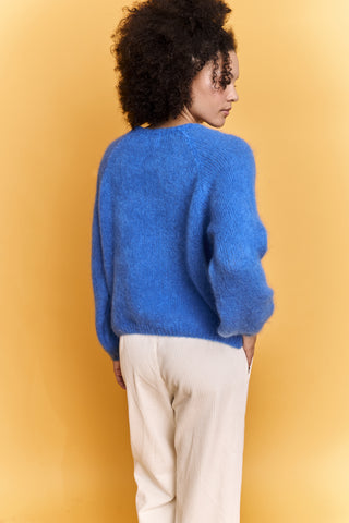 Pull col rond en Kid Mohair