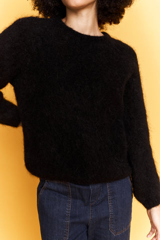 Pull col rond en Kid Mohair