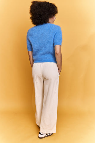 Pull Fluffy col rond en Kid Mohair