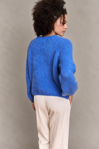 Pull col rond en Kid Mohair