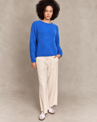 Pull col rond en Kid Mohair