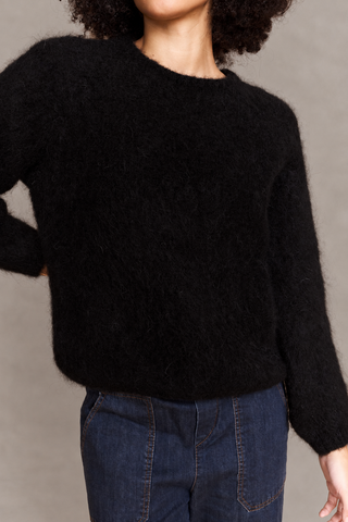 Pull col rond en Kid Mohair