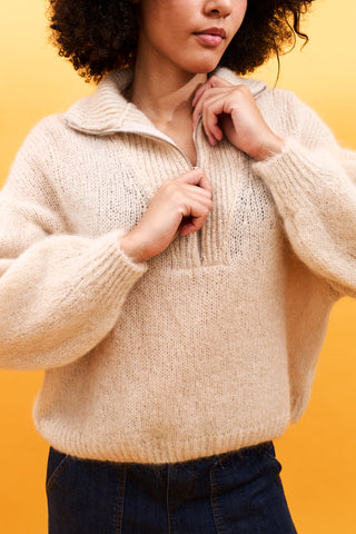 Pull camionneur en Kid Mohair