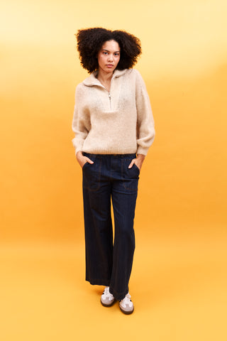 Pull camionneur en Kid Mohair