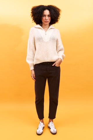 Pull camionneur en Kid Mohair