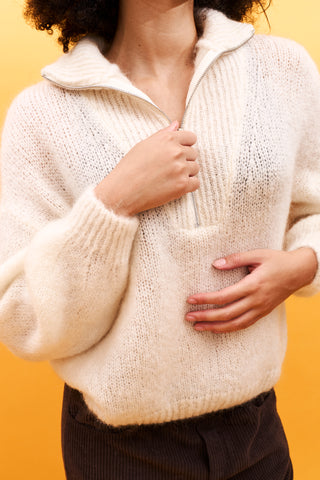 Pull camionneur en Kid Mohair