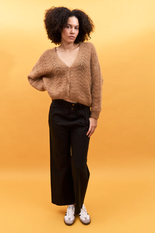 Gilet ajouré en Kid Mohair