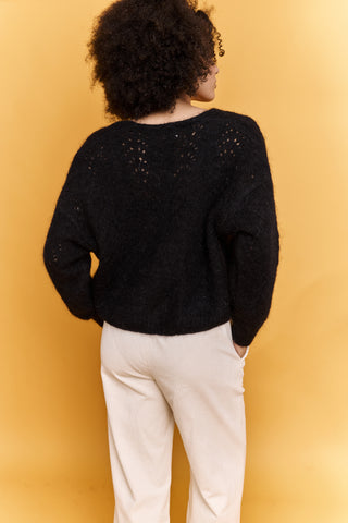 Gilet ajouré en Kid Mohair