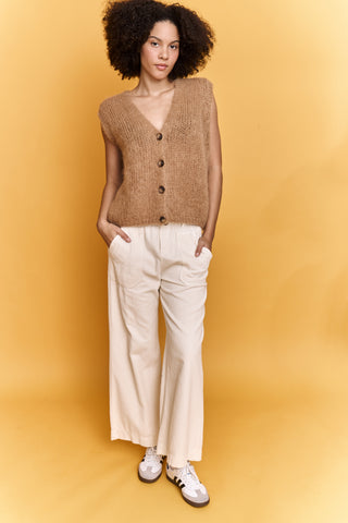 Gilet sans manche en Kid Mohair