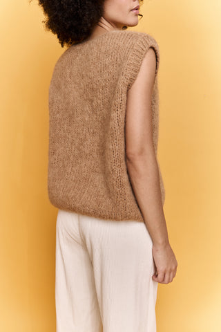 Gilet sans manche en Kid Mohair
