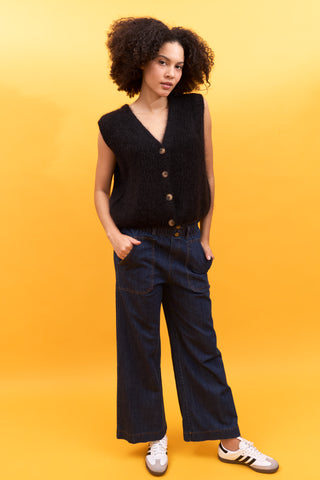 Gilet sans manche en Kid Mohair