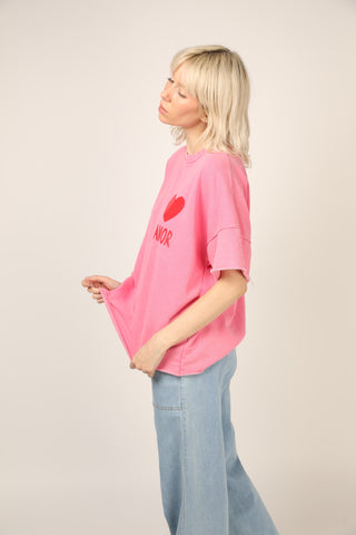Sweatshirt délavé Amor manches courtes