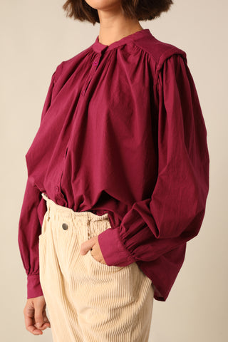 Chemise bi-matière en voile de coton