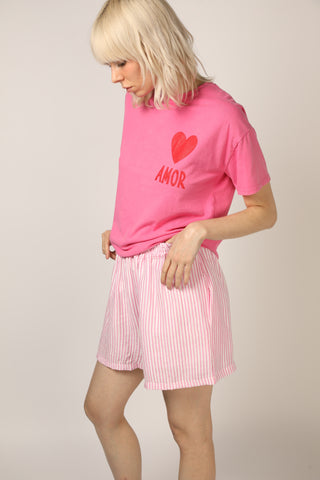 Short fluide rayé