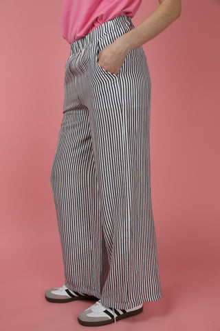 Pantalon fluide rayé