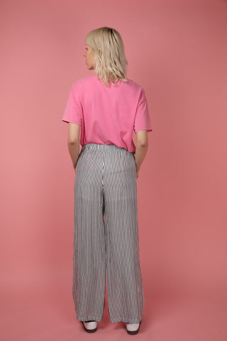Pantalon fluide rayé