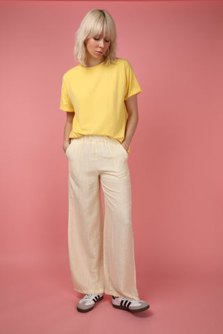 Pantalon fluide rayé