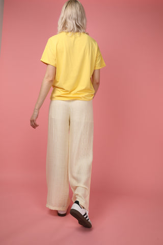 Pantalon fluide rayé
