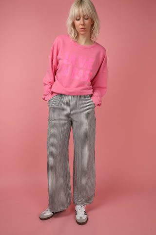 Pantalon fluide rayé