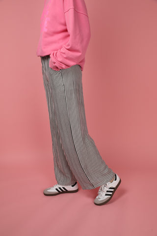 Pantalon fluide rayé