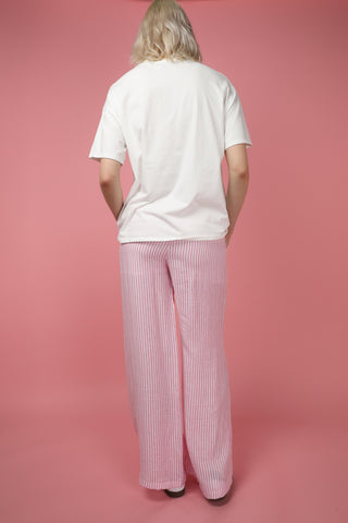 Pantalon fluide rayé