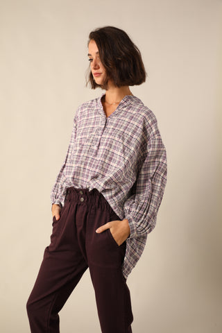 Chemise à carreaux en coton