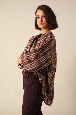 Chemise à carreaux en coton