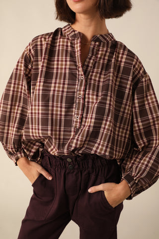 Chemise à carreaux en coton