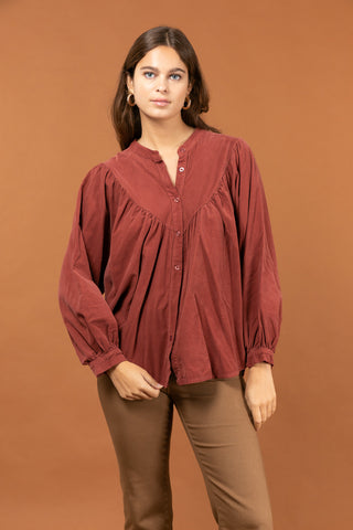 Chemise en velours fin