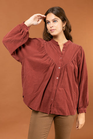 Chemise en velours fin