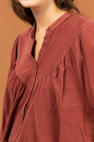 Chemise en velours fin