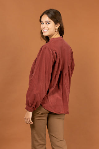 Chemise en velours fin