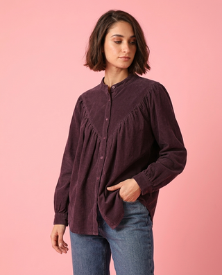 Chemise en velours fin