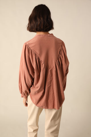 Chemise en velours fin