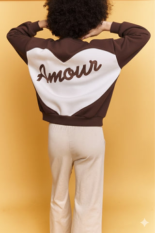 Sweatshirt molletonné Amour