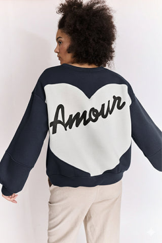 Sweatshirt molletonné Amour