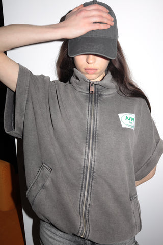 Sweatshirt Arty Club délavé zippé