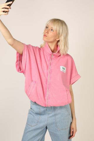 Sweatshirt Arty Club délavé zippé