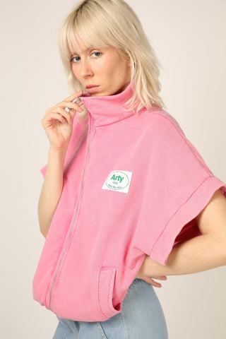 Sweatshirt Arty Club délavé zippé