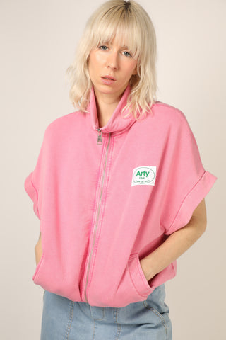 Sweatshirt Arty Club délavé zippé