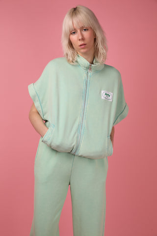 Sweatshirt Arty Club délavé zippé