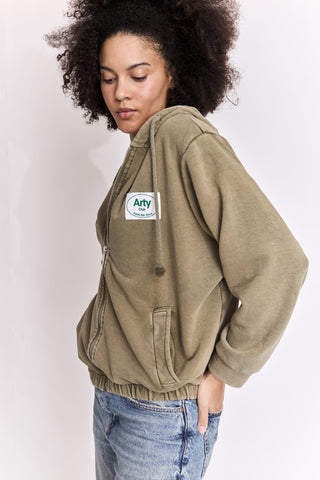 Sweatshirt zippé Arty Club manches longues