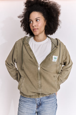 Sweatshirt zippé Arty Club manches longues