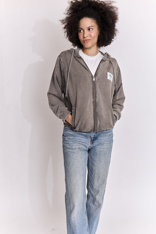 Sweatshirt zippé Arty Club manches longues